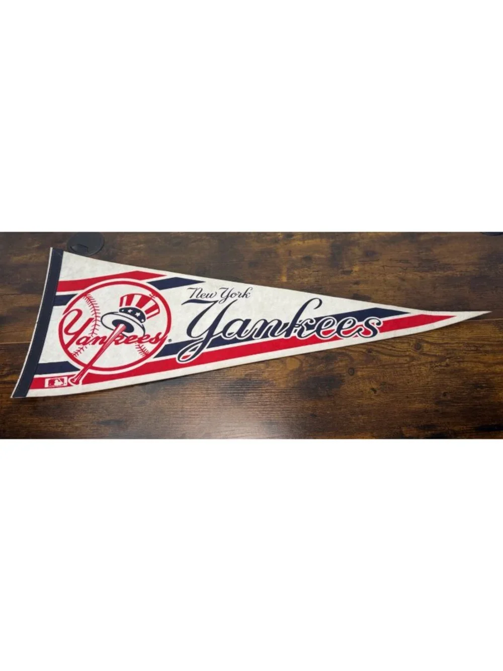 New York Yankees MLB Vintage Felt Pennant Flag With Classic Logo 30 inches